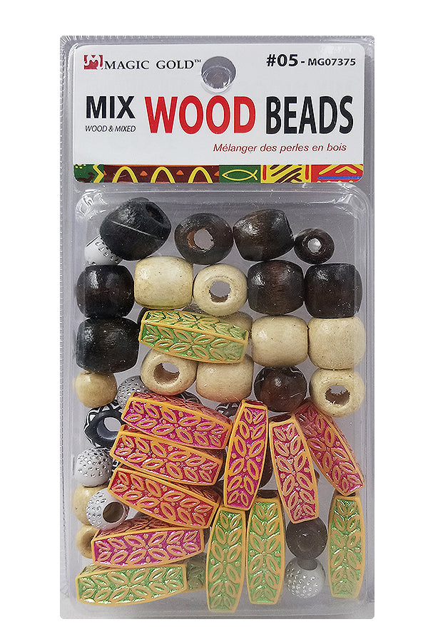 Magic Gold Mix Wood Beads (Assorted)