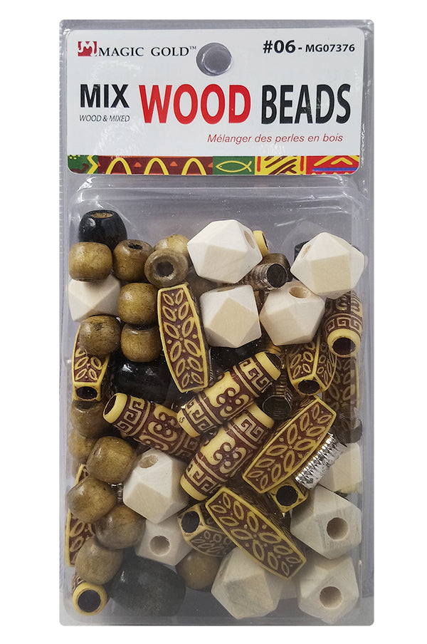 Magic Gold Mix Wood Beads (Assorted)