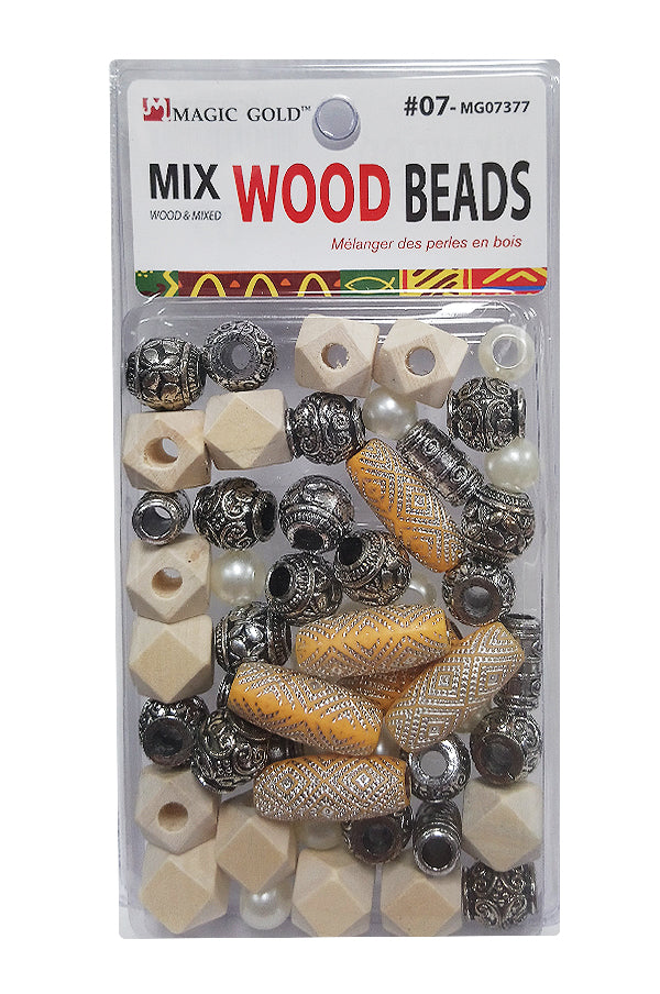 Magic Gold Mix Wood Beads (Assorted)