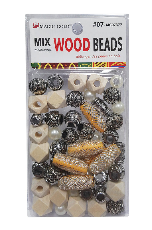 Magic Gold Mix Wood Beads (Assorted)