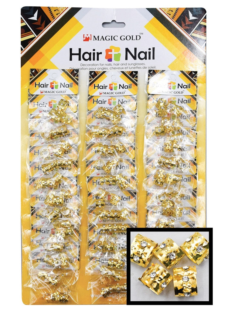 Magic Gold Braid Ring Hair & Nail Ring Bead