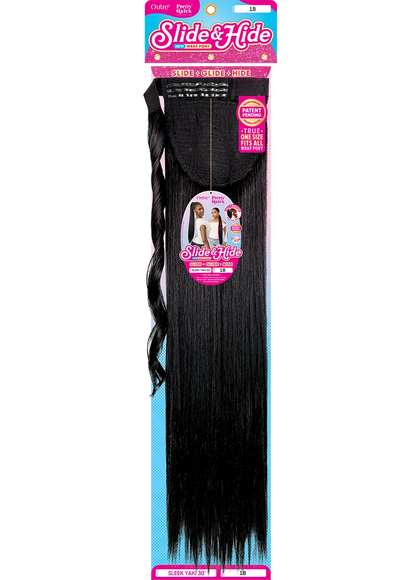 OUTRE PRETTY QUICK SLIDE & HIDE WRAP PONY SLEEK YAKI 30"