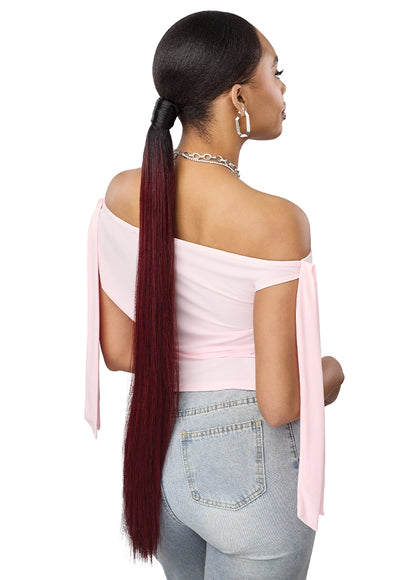 OUTRE PRETTY QUICK SLIDE & HIDE WRAP PONY SLEEK YAKI 30"