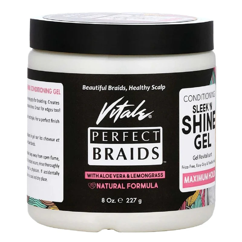 VITALE PERFECT BRAIDS Conditioning Sleek Shine Gel [Maximum Hold] 8oz