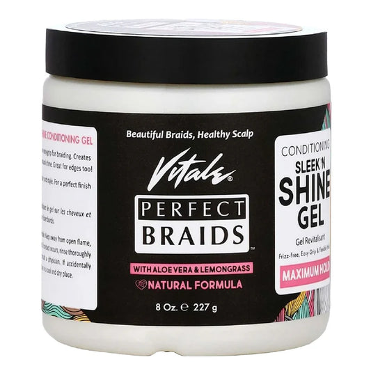 VITALE PERFECT BRAIDS Conditioning Sleek Shine Gel [Maximum Hold] 8oz